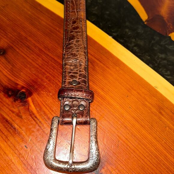 Ariat Brown Mens Western Genuine Leather Belt size 42 - Picture 2 of 6